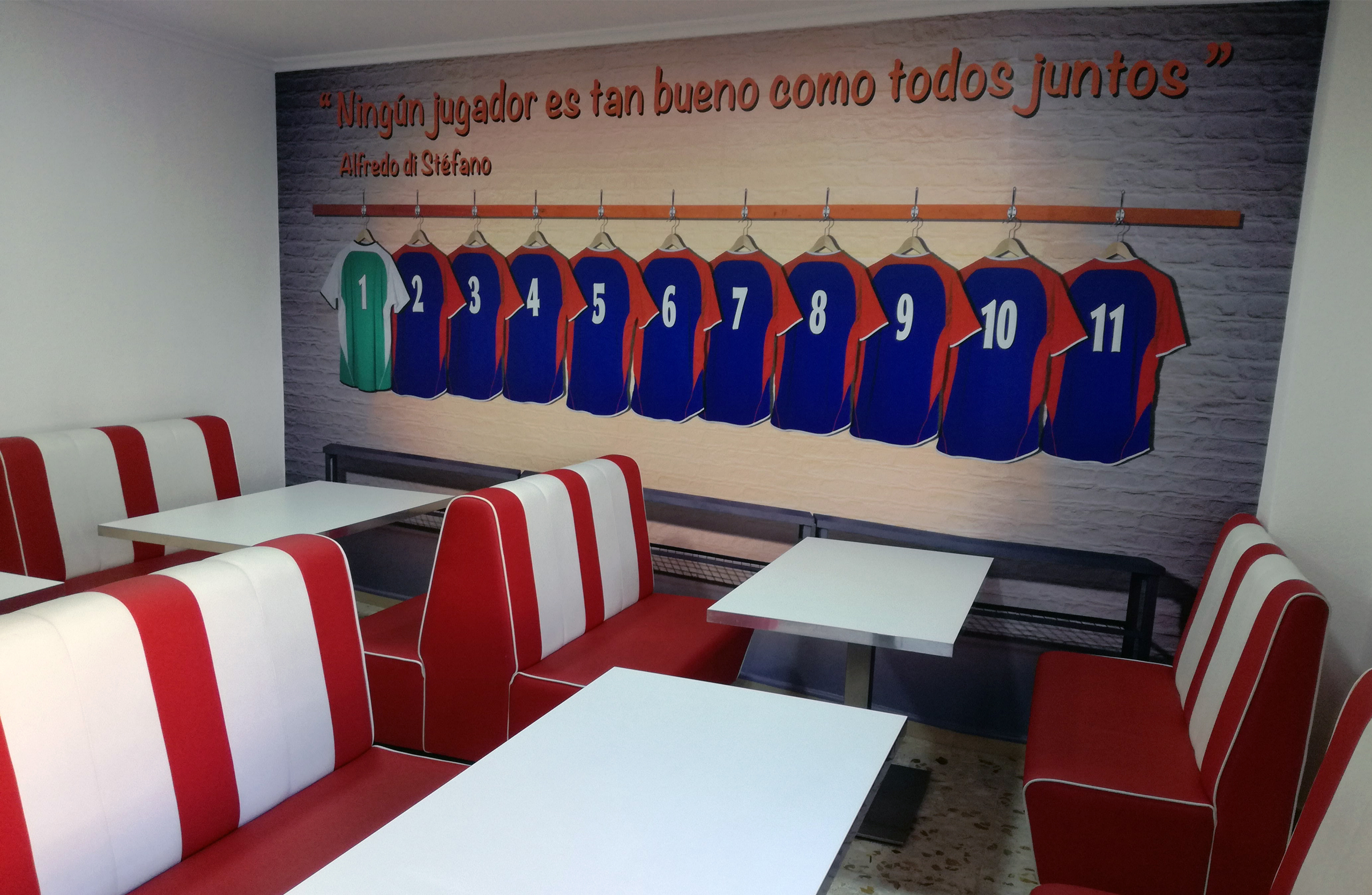 Zona común de alojamiento de los participantes del campamento